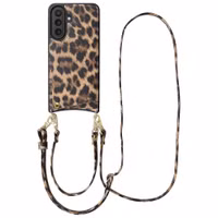 Selencia Coque de télephone Nova avec cordon et porte-cartes Samsung Galaxy A57 (5G) - Leopard