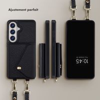 Selencia Coque de télephone Sera avec cordon et porte-cartes enveloppe Samsung Galaxy S26 - Noir