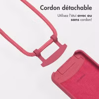 imoshion Coque arrière Color avec cordon amovible et MagSafe Apple iPhone 16e - Red Raspberry
