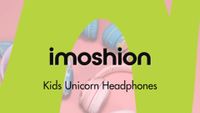 imoshion Kids Unicorn LED Light Bluetooth Casque - Casque pour enfants avec limiteur de décibels - Casque sans fil + câble AUX - Pink / Hot Pink