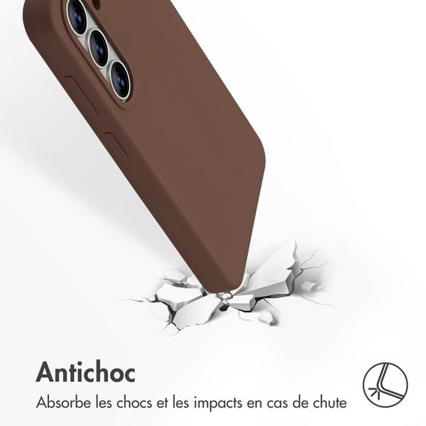 Accezz Coque Liquid Silicone avec MagSafe Samsung Galaxy S26 - New Tea Brown