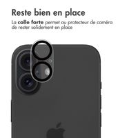 imoshion Protection Caméra en verre trempé 2 Pack pour Apple iPhone 16 / 16 Plus / 17 - Noir