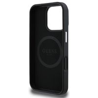 Guess Coque Grained Triangle MagSafe Apple iPhone 16 Pro - Noir