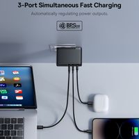 Baseus GaN5 Pro | Chargeur rapide - 2x USB-C + 1x USB-A - 160 watts