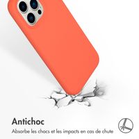 Accezz Coque Liquid Silicone avec MagSafe iPhone 14 Pro Max - Nectarine