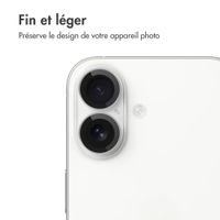 imoshion Lot de 2 protections d'objectif de caméra Apple iPhone 17 / 16 / 16 Plus - Blanc