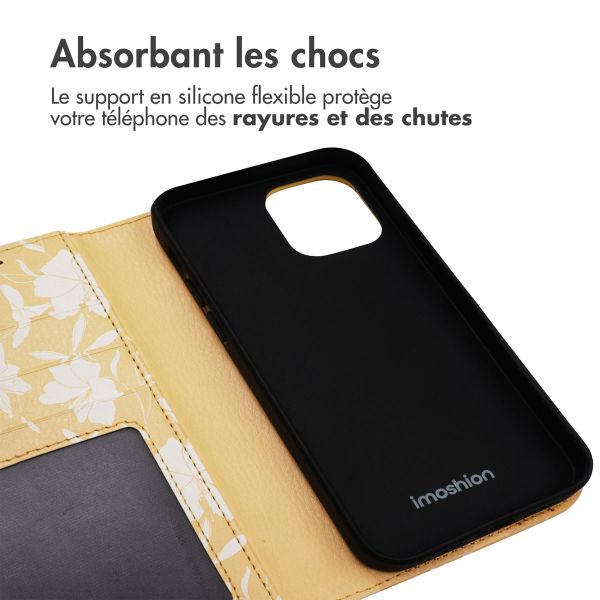 imoshion ﻿Étui de téléphone portefeuille Design iPhone 12 (Pro) - Yellow Flowers