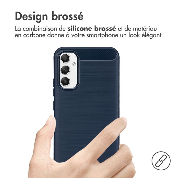 imoshion Coque Brushed Samsung Galaxy A34 (5G) - Bleu foncé