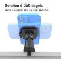 Accezz EasyLock Support de téléphone de voiture - Grille de ventilation - Universel - Rotation à 360 degrés - Noir