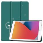 imoshion Coque tablette Design iPad 7 (2019) / iPad 8 (2020) / iPad 9 (2021) 10.2 inch - Petrol Green Dandelion