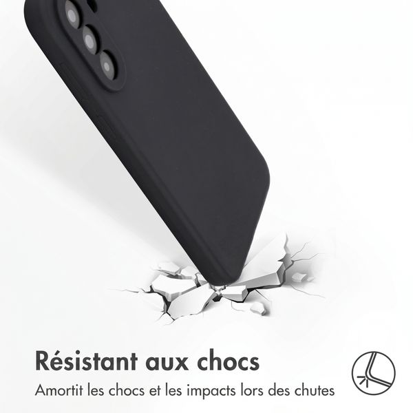 Accezz Coque Liquid Silicone Samsung Galaxy A37 (5G) - Noir