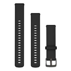 Garmin Bracelet silicone  - Connexion Garmin 18 mm - Black / Slate