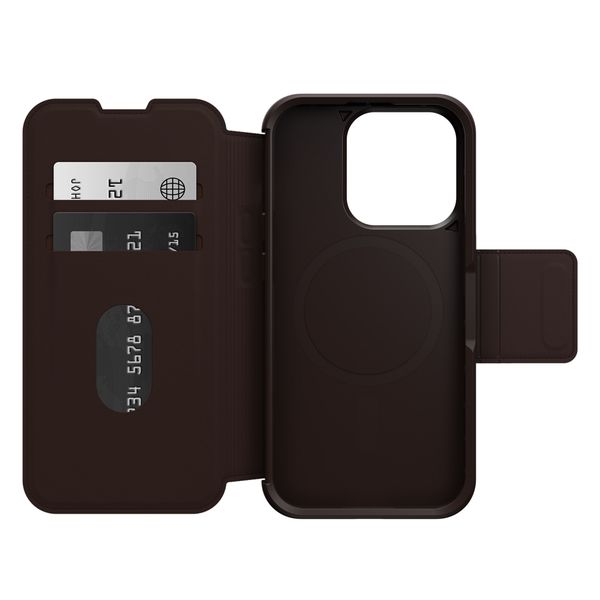 OtterBox Étui de télephone portefeuille Strada MagSafe Apple iPhone 15 Pro - Marron
