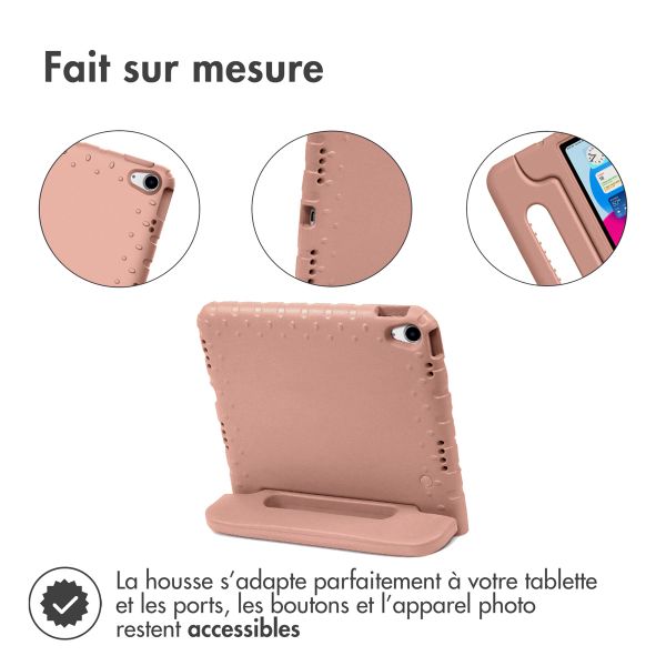 imoshion Coque kidsproof avec poignée iPad 11 (2025) 11 pouces / iPad 10 (2022) 10.9 pouces - Dusty Pink