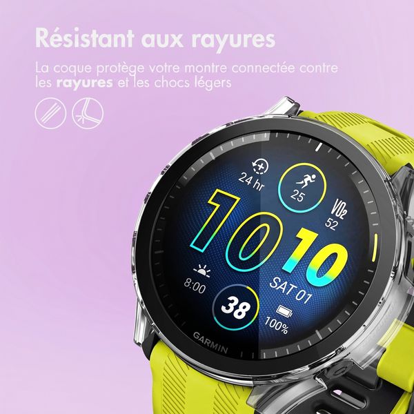 imoshion Coque rigide à couverture complète Garmin Forerunner 965 - Transparent