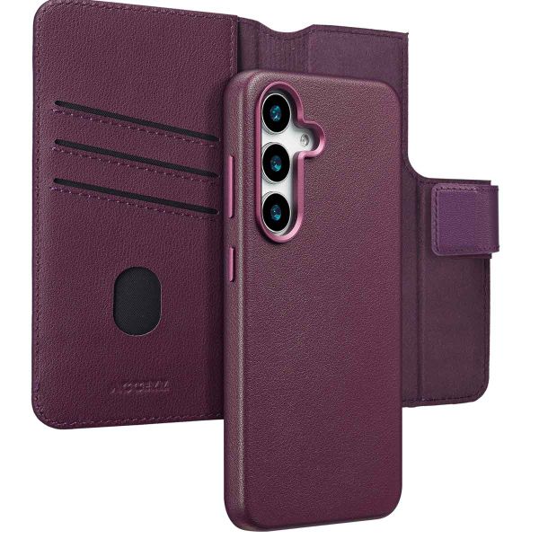 Accezz Étui de téléphone portefeuille en cuir 2-en-1 avec MagSafe Samsung Galaxy S25 - Heath Purple