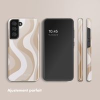 Selencia Coque arrière Vivid Samsung Galaxy S21 FE - Desert Waves Beige