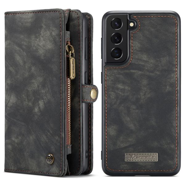 CaseMe Etui de téléphone de luxe en cuir 2 en 1 Samsung Galaxy S21