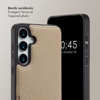 Selencia Coque de télephone Nova avec cordon et porte-cartes Samsung Galaxy S24 Plus / S25 Plus - Beige