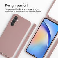 imoshion ﻿Coque en silicone avec cordon Samsung Galaxy A34 (5G) - Sand Pink