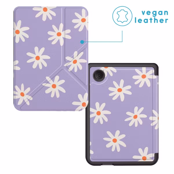 imoshion Étui de liseuse portefeuille design Pliable Kobo Clara Colour / BW - Flowers Distance