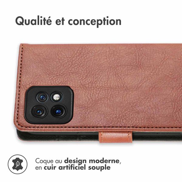 imoshion Étui de téléphone portefeuille Luxe Motorola Edge 40 Pro - Brun