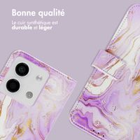 imoshion Étui de télephone portefeuille Design Xiaomi Redmi Note 13 (5G) - Purple Marble