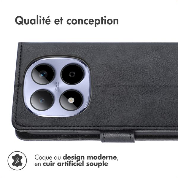 imoshion Étui de télephone portefeuille de luxe Xiaomi Redmi Note 15 (4G) - Noir