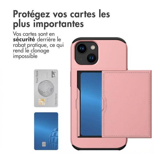 imoshion Coque arrière avec porte-cartes Apple iPhone 15 - Rose Doré