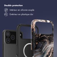 Selencia Coque arrière Vivid avec MagSafe Apple iPhone 17 Pro Max - Chic Marble Black