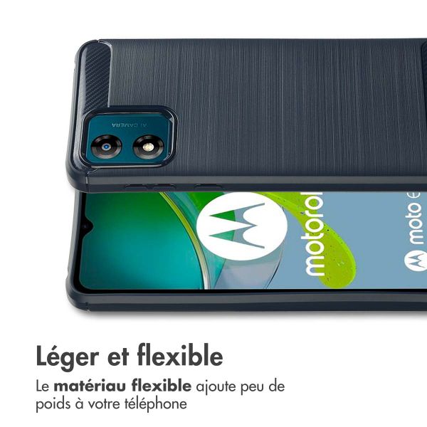 imoshion Coque Brushed Motorola Moto E13 - Bleu foncé