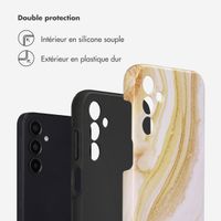 Selencia Coque arrière Vivid Samsung Galaxy A15 (5G/4G) - Chic Marble Gold