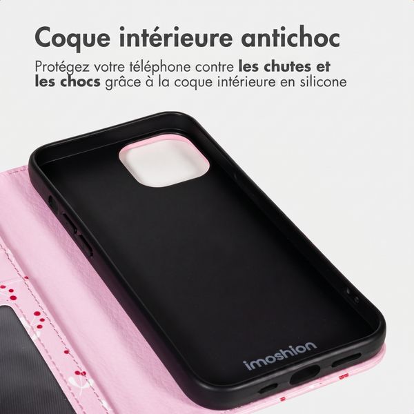 imoshion Étui de télephone portefeuille Design Apple iPhone 15 - Blush Berries
