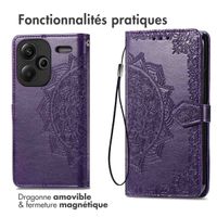 imoshion Etui de téléphone portefeuille Mandala Xiaomi Redmi Note 13 Pro Plus (5G) - Violet