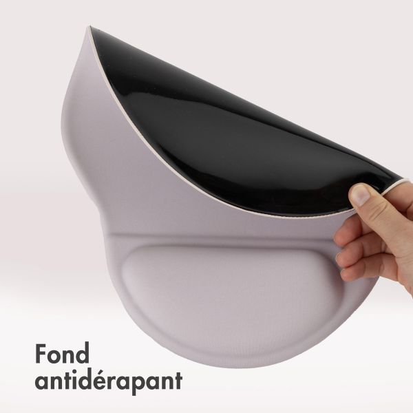 imoshion Tapis de souris ergonomique - Tapis de souris avec repose-poignet - 30 x 25 cm - Gris