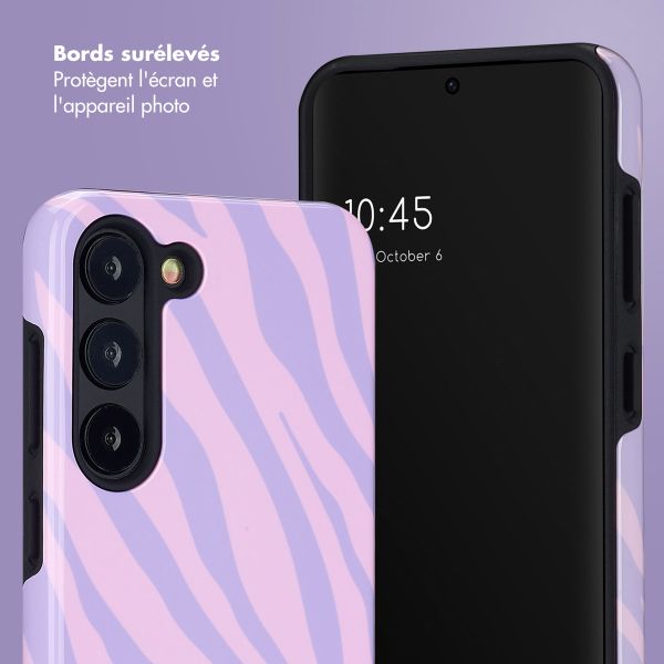 Selencia Coque arrière Vivid Samsung Galaxy S23 - Zebra Light Pink Lilac