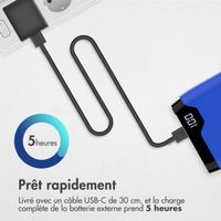 imoshion Batterie externe - 20.000 mAh - Quick Charge et Power Delivery - Bleu cobalt