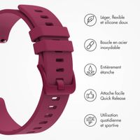 imoshion Bracelet sport en silicone avec boucle - Connexion universelle 20 mm - Fuchsia