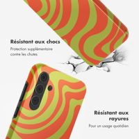 Selencia Coque arrière Vivid Samsung Galaxy A55 - Wavy Swirl Orange Fern