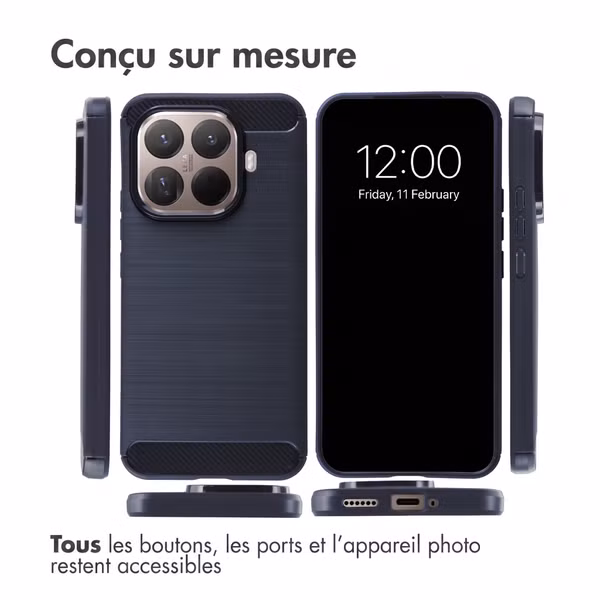 imoshion Coque Brushed Xiaomi 15T Pro - Bleu foncé