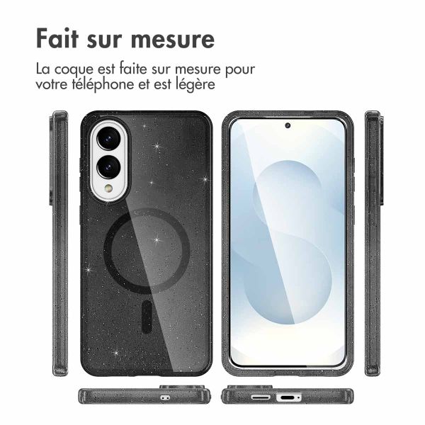 imoshion Coque Pailletée avec MagSafe Samsung Galaxy S25 Edge - Noir