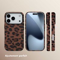Selencia Coque Sabi imprimé panthère avec MagSafe Apple iPhone 17 Pro - Mocha Brown