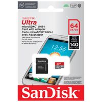 SanDisk microSD Ultra - 64GB - inclus SD Adapter - Full HD