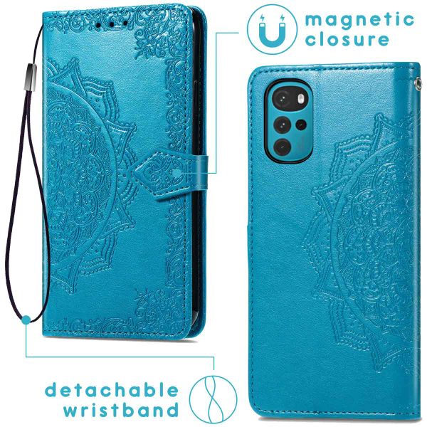 imoshion Etui de télephone Mandala Motorola Moto G22 - Turquoise
