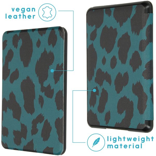imoshion Design Slim Hard Case Sleepcover Amazon Kindle Paperwhite 4 - Green Leopard