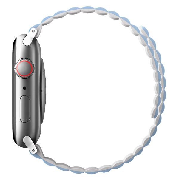 Uniq Bracelet Revix réversible Apple Watch Series 1 t/m 11 / SE / Ultra (44/45/46/49 mm) - Arctic (White/Blue)