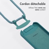 imoshion Coque arrière Color avec cordon amovible et MagSafe Apple iPhone 13 - Vert foncé