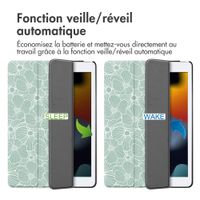 imoshion Coque tablette Design Trifold Apple iPad 9 (2021) 10.2 pouces / iPad 8 (2020) 10.2 pouces / iPad 7 (2019) 10.2 pouces - Botanica