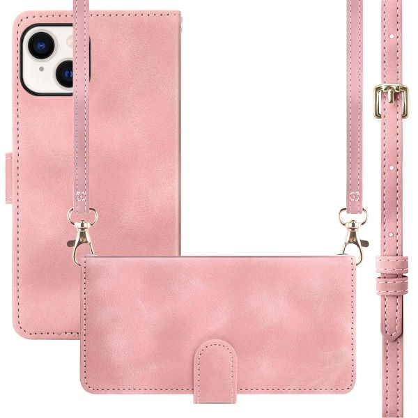 imoshion Etui de téléphone portefeuille avec cordon iPhone 13 - Rose