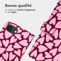 imoshion Étui de télephone portefeuille Design Apple iPhone 17e / 16e - Hearty Blush